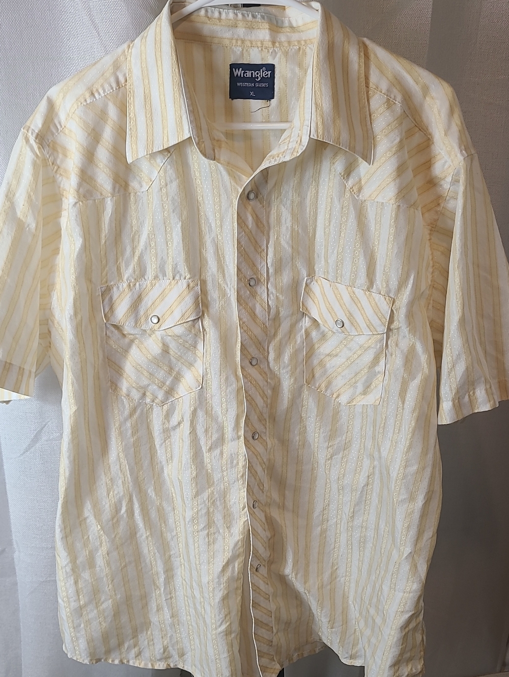 Vintage Wrangler Western Shirt Mens XL Multicolor Pearl Snap Striped